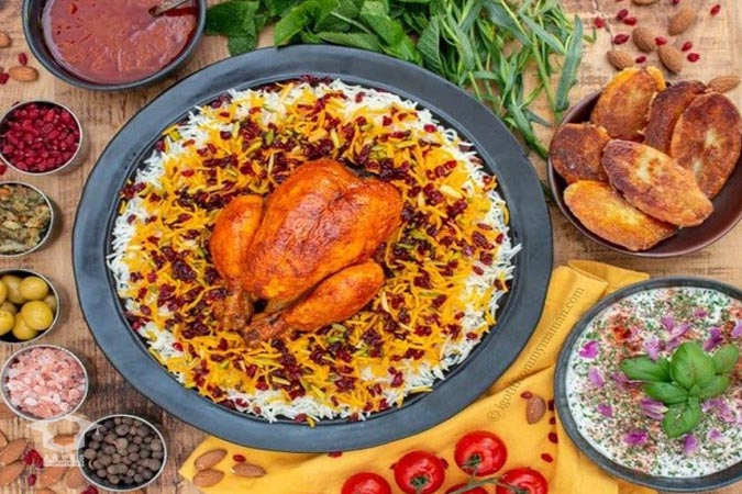 زرشک پلو با مرغ