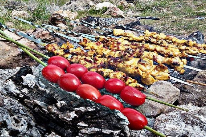 جوجه کباب هیزمی