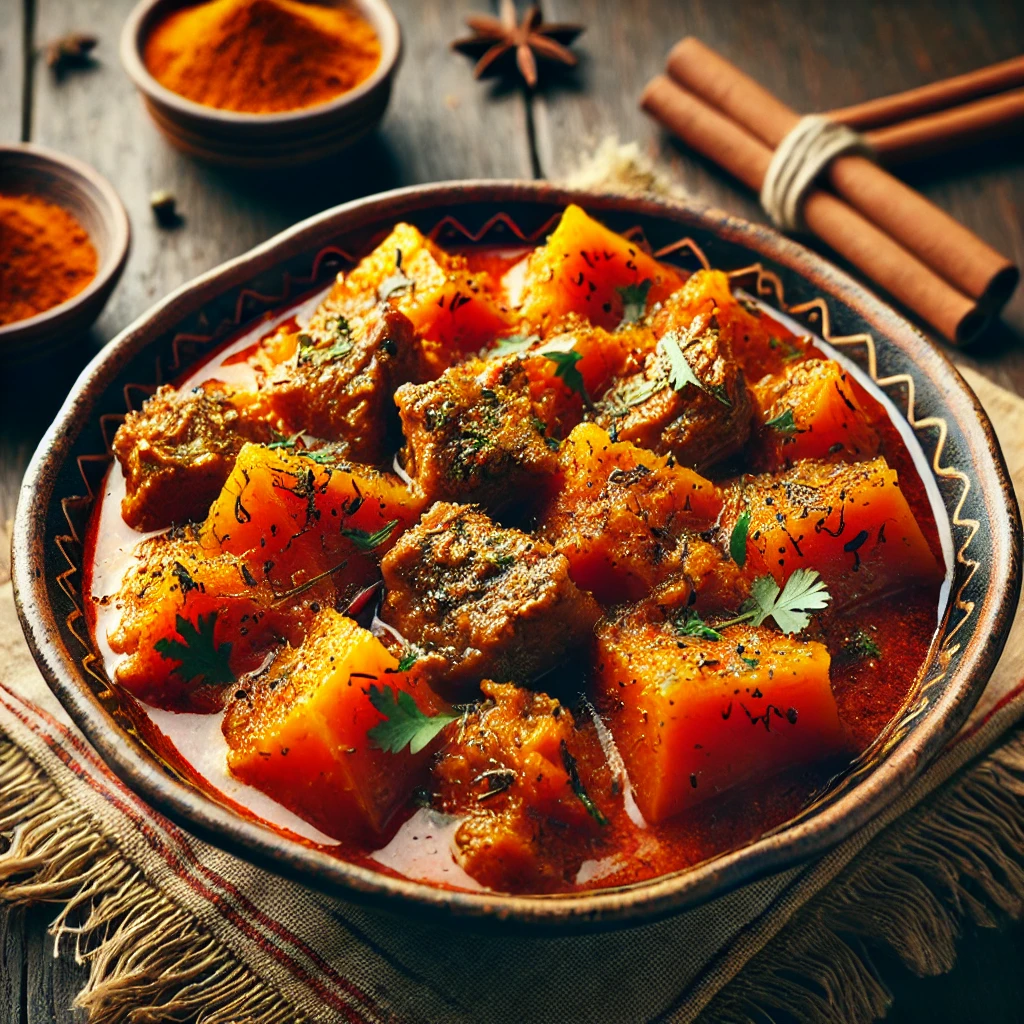 خورش کدو حلوایی با گوشت