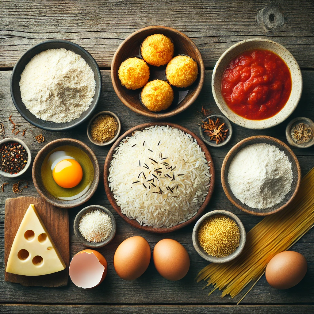 مواد لازم برای تهیه آرانچینی