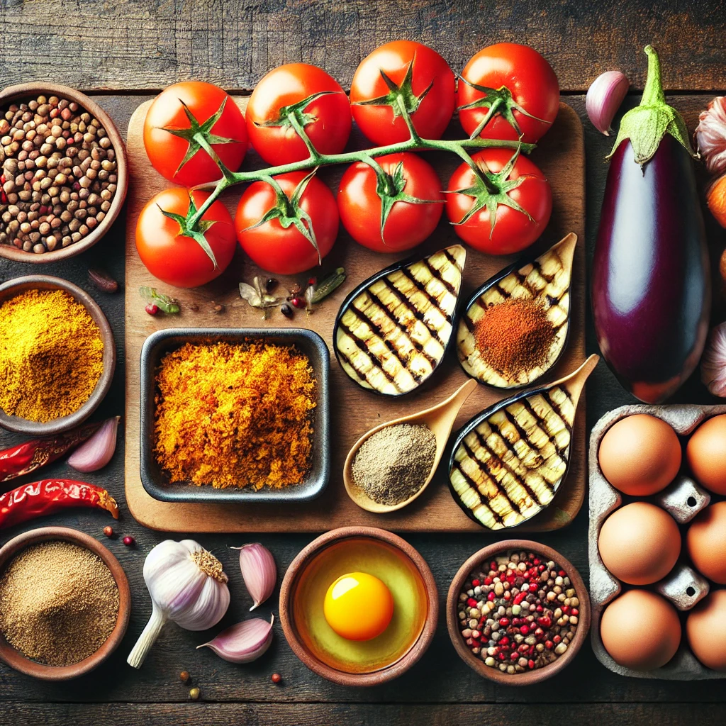 مواد لازم برای تهیه میرزا قاسمی