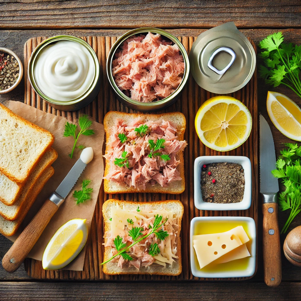 مواد لازم برای تهیه تست تن ماهی