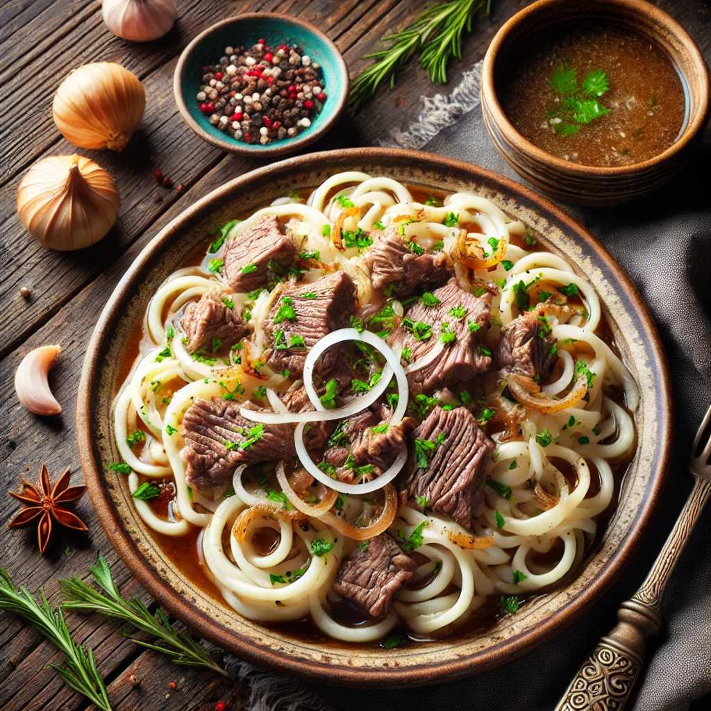 طرز تهیه بش برمک قرقیزستان