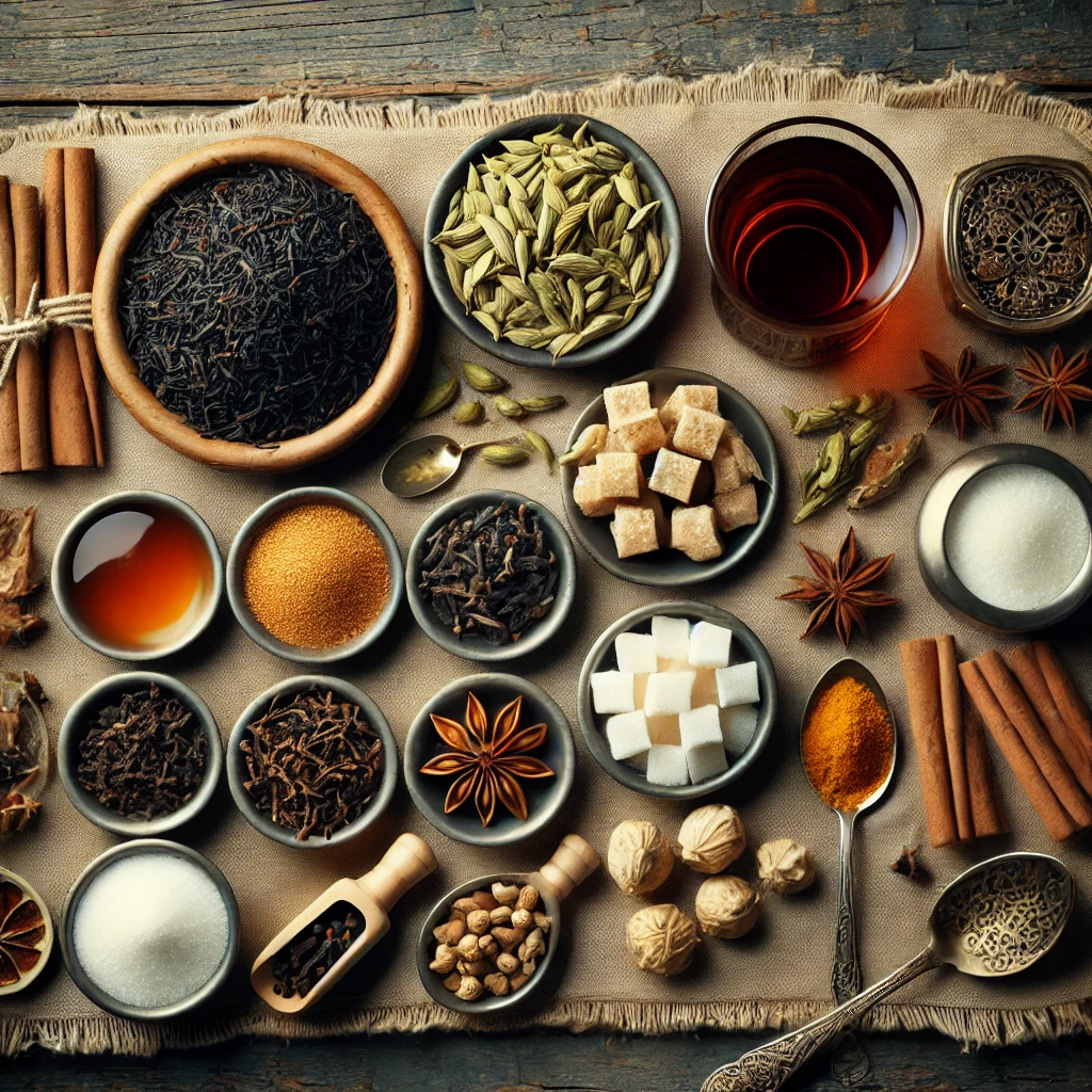 مواد لازم برای چای کرک عربی