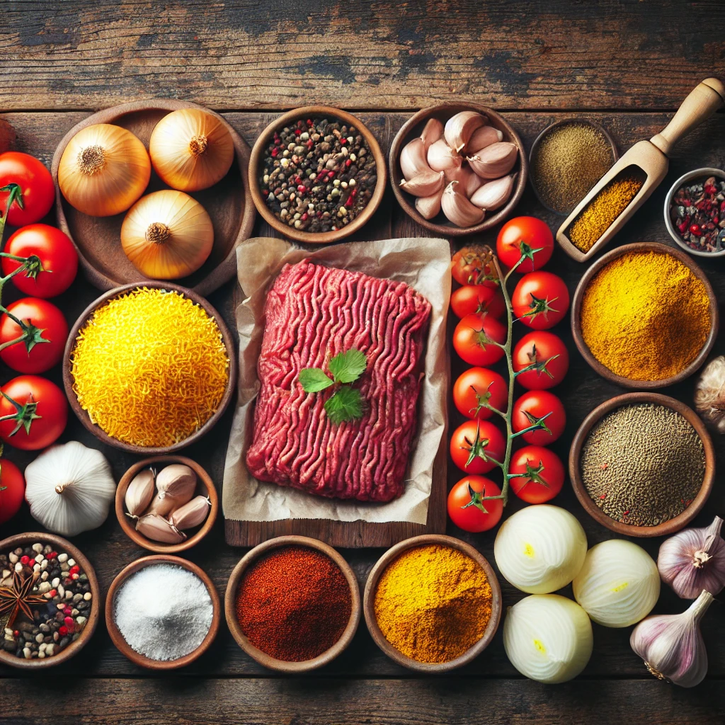 مواد لازم برای تهیه کباب لا پلو