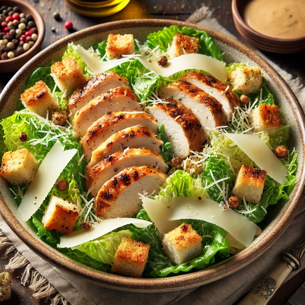 دستور تهیه سالاد سزار با پنیر کبابی کاله