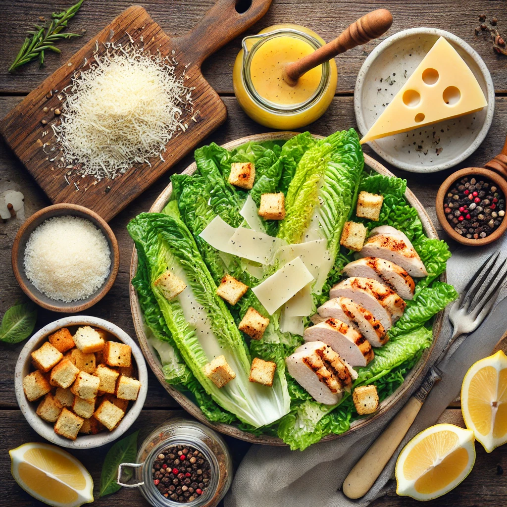 مواد لازم برای تهیه سالاد سزار