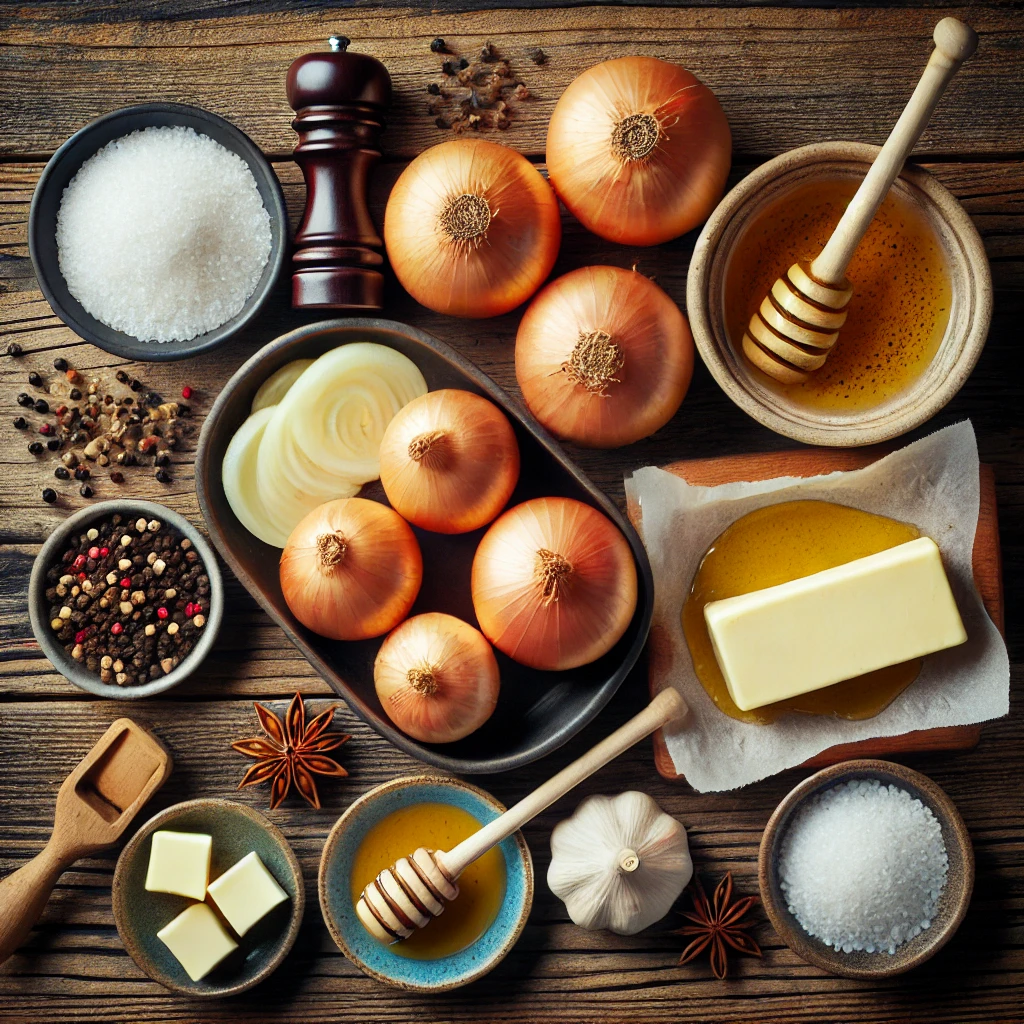 مواد لازم برای تهیه پوره پیاز عسلی