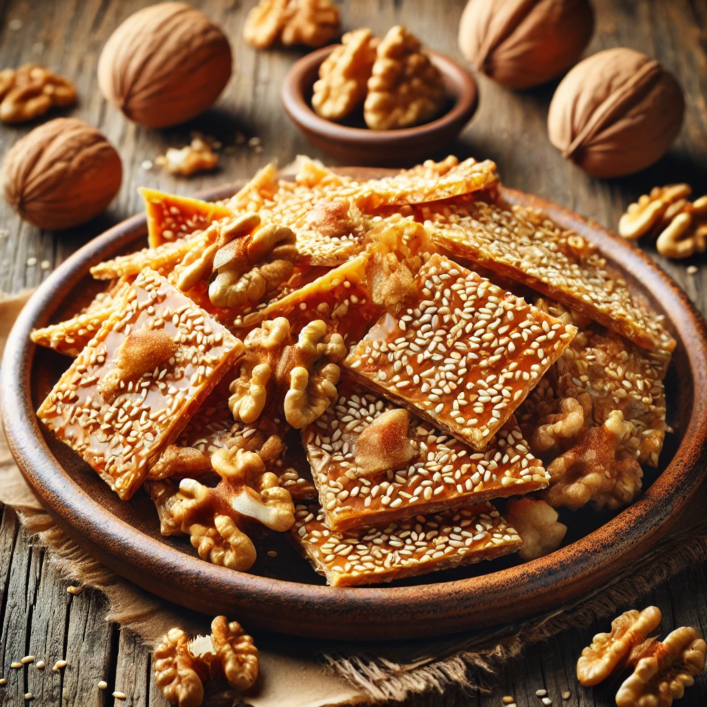 دستور تهیه سوهان کنجد و گردو