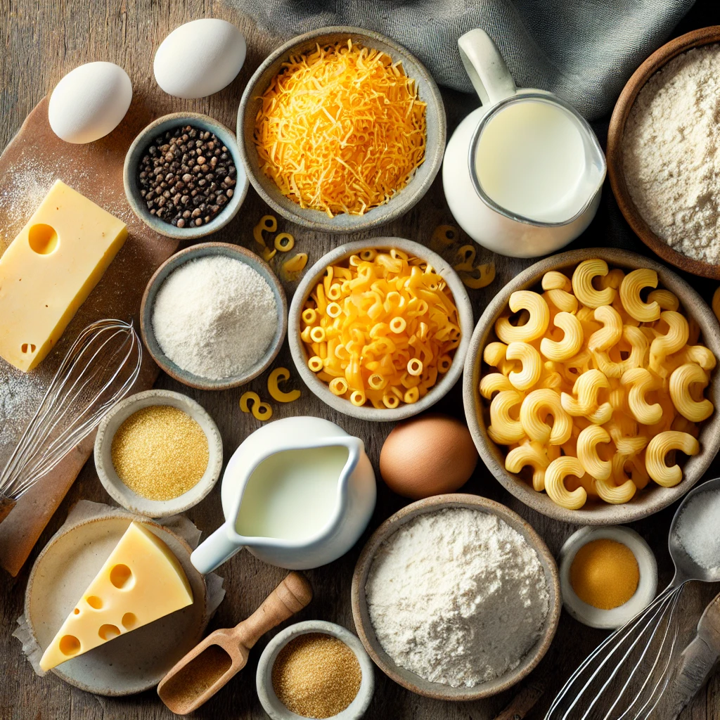 مواد لازم برای پخت پاستا پنیری