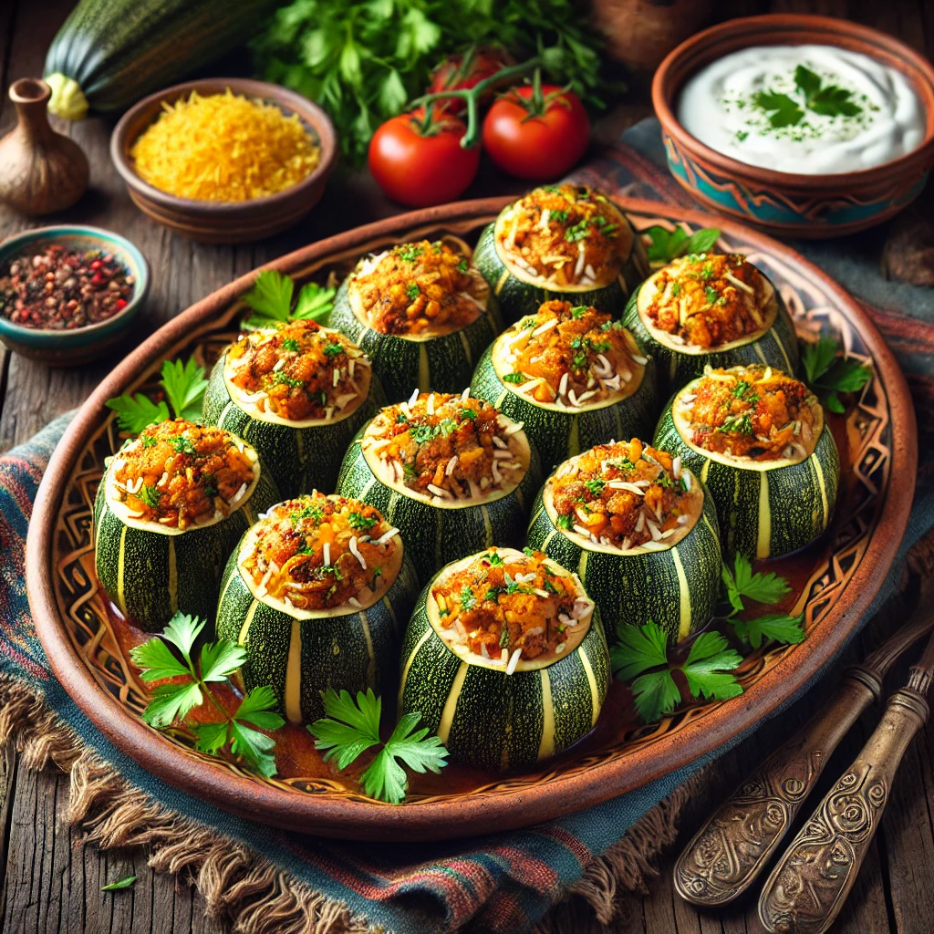 مواد لازم برای پخت دلمه کدو سبز