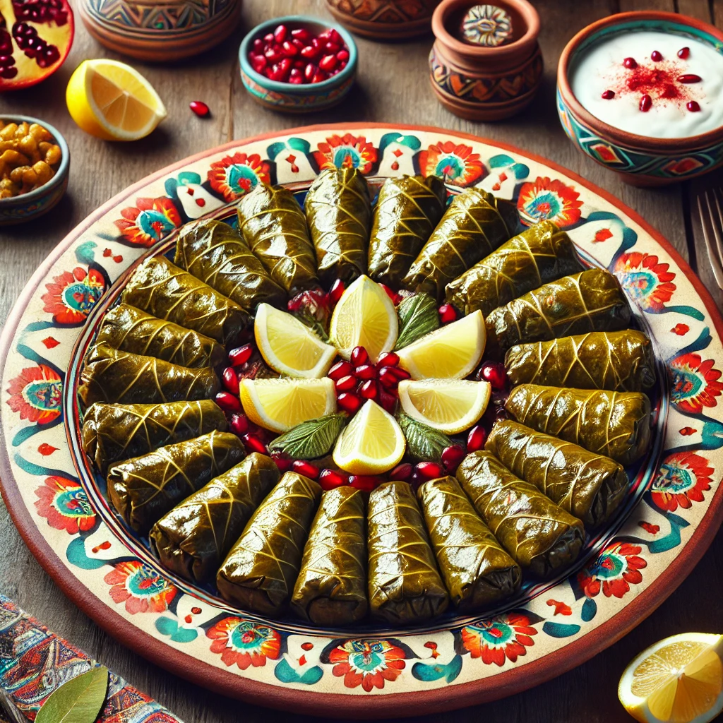 مواد لازم برای تهیه دلمه برگ مو