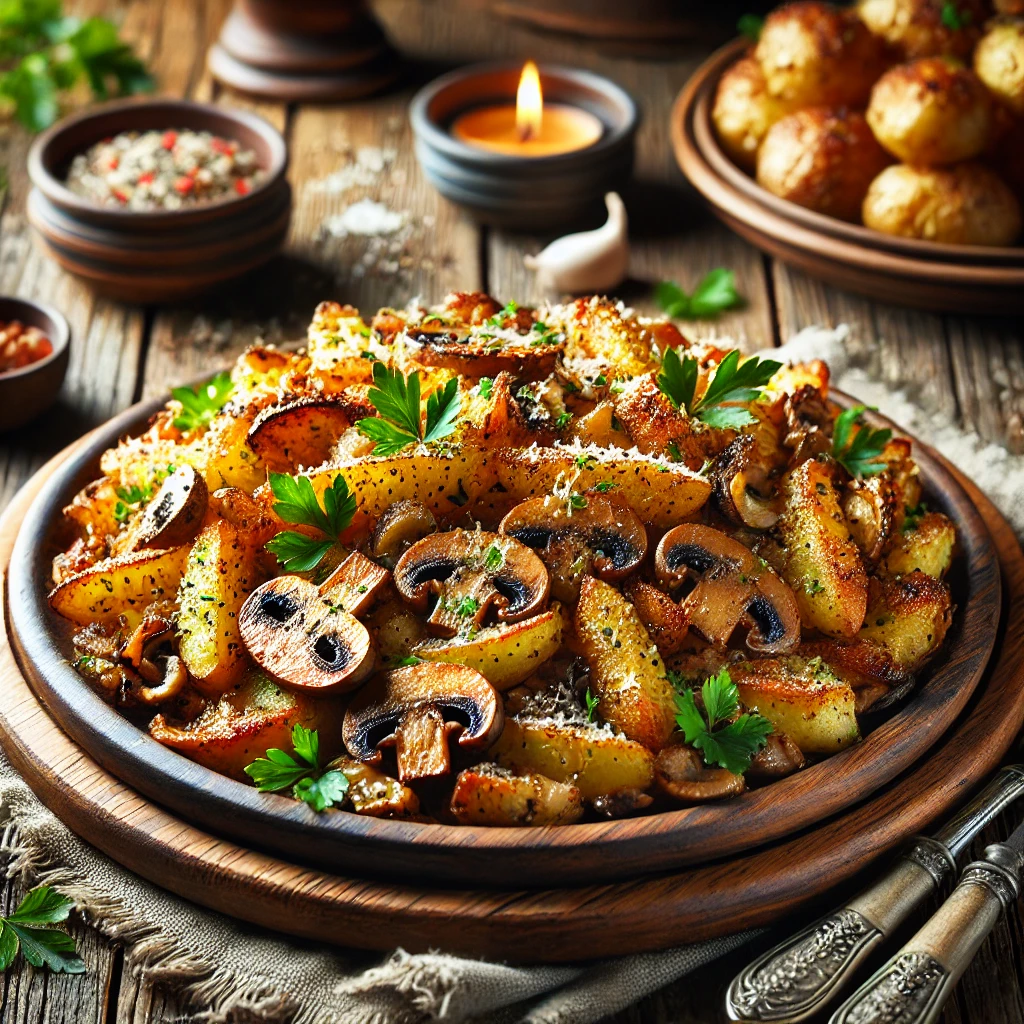 دستور پخت سیب تنوری با قارچ