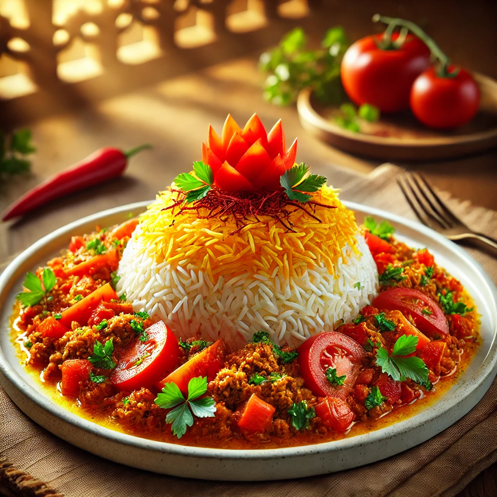 طرز تهیه گوجه پلو: