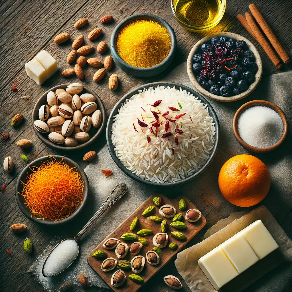 مواد لازم شیرین پلو(برای ۴ نفر):