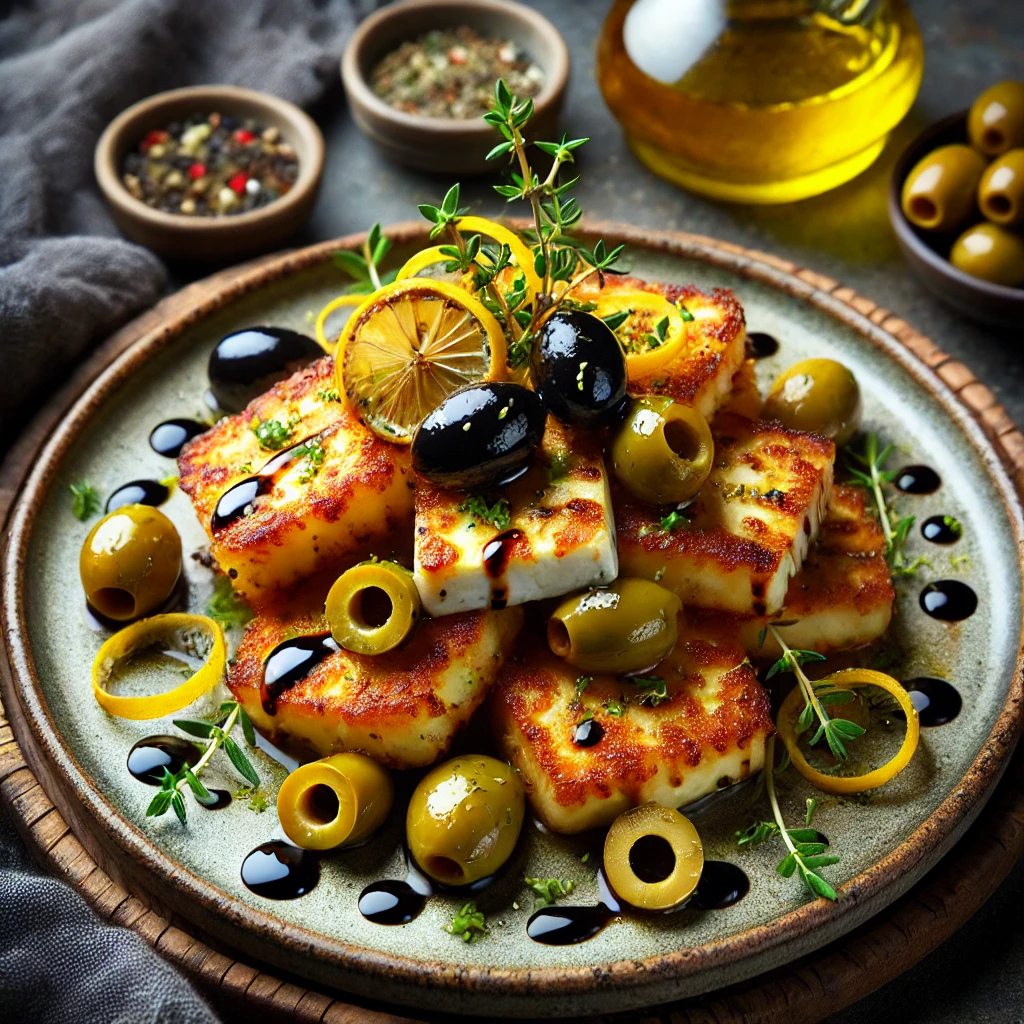 دستور تهیه پنیر برشته با زیتون