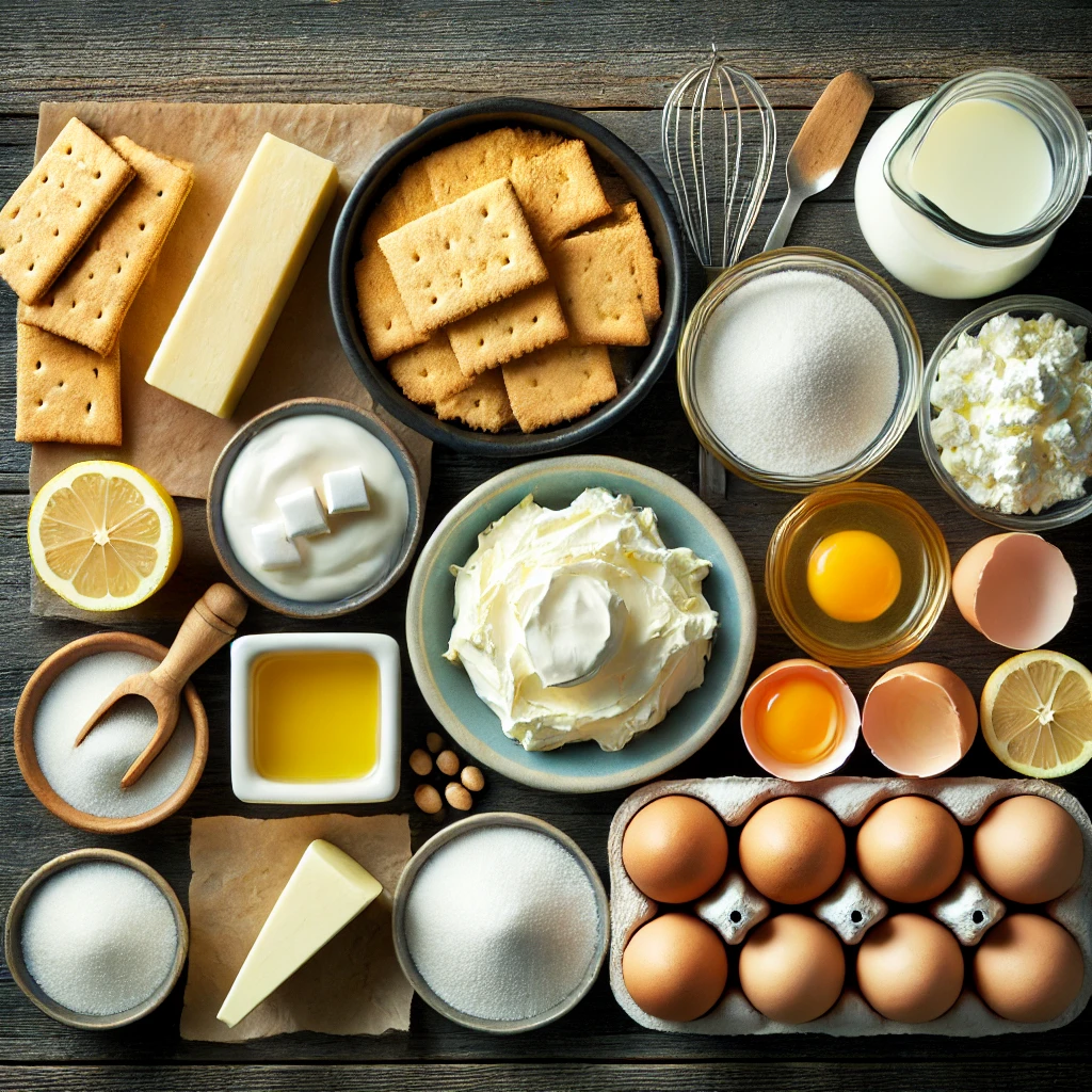 مواد لازم برای تهیه چیز کیک نیویورکی