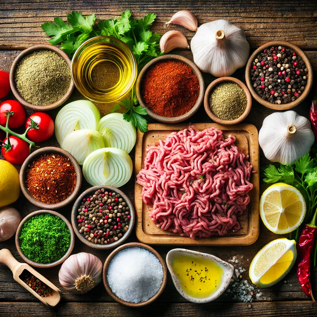 مواد لازم پخت کباب ترکی برای 4 نفر