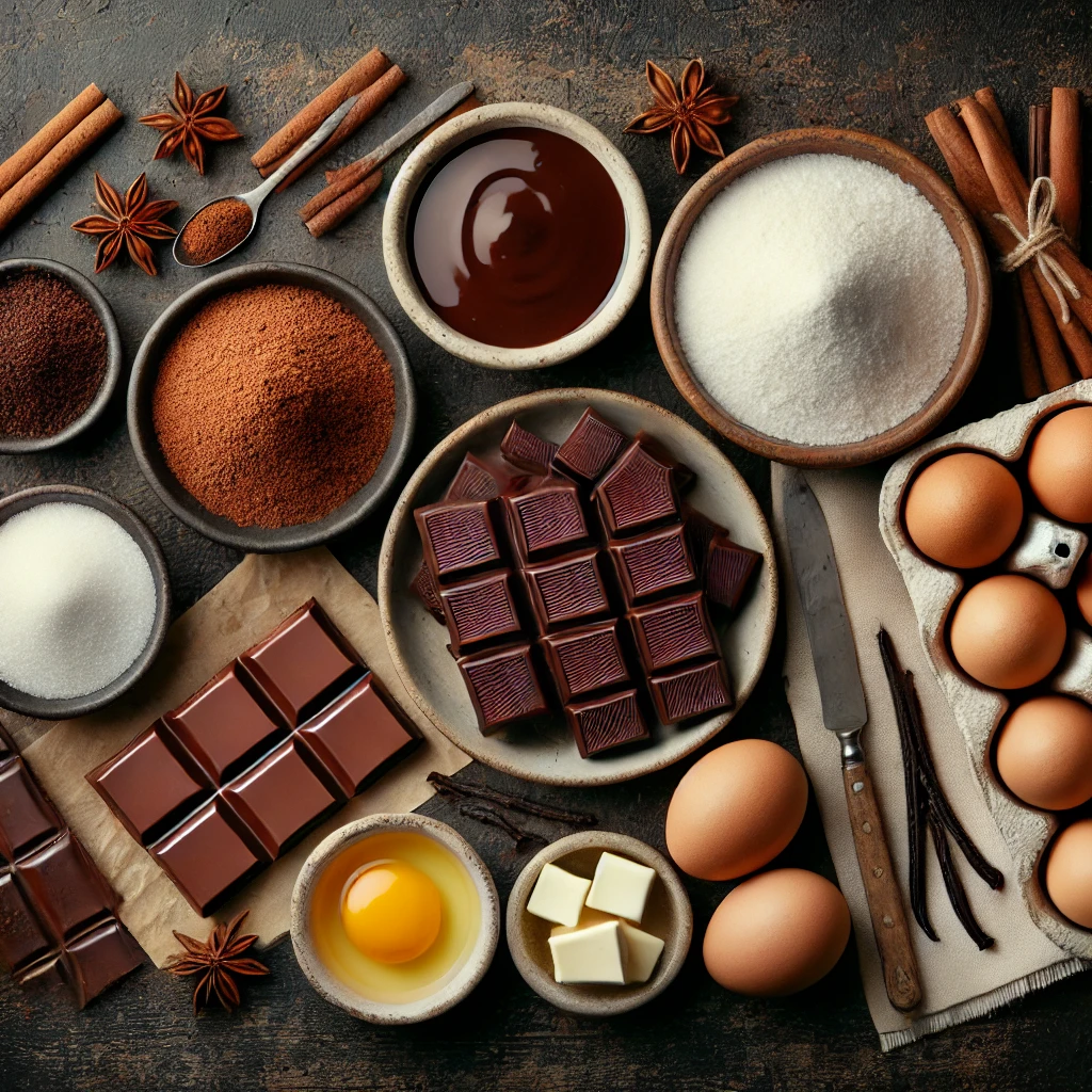 مواد لازم برای تهیه سوفله شکلاتی