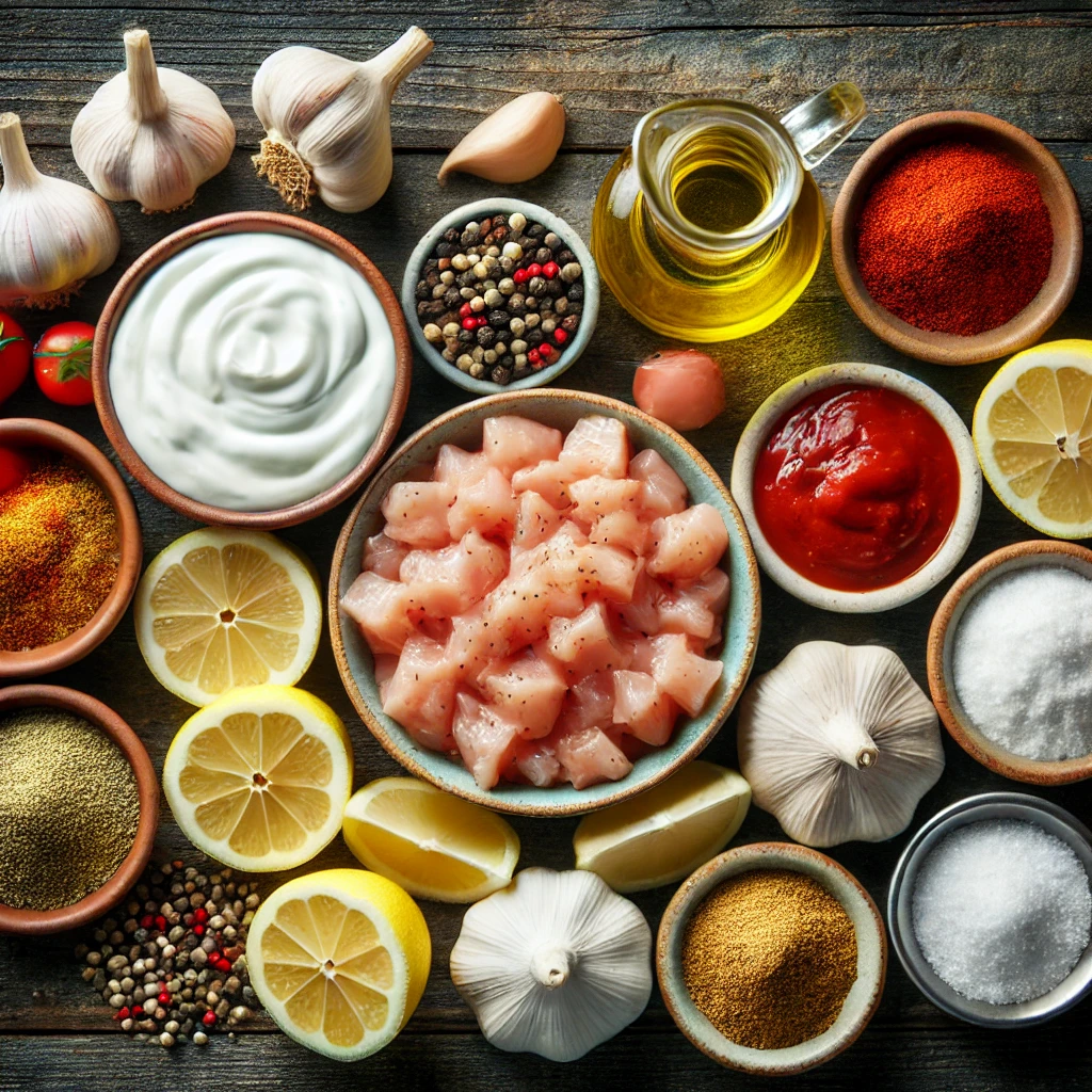مواد لازم تهیه شیش طاووق برای 4 نفر