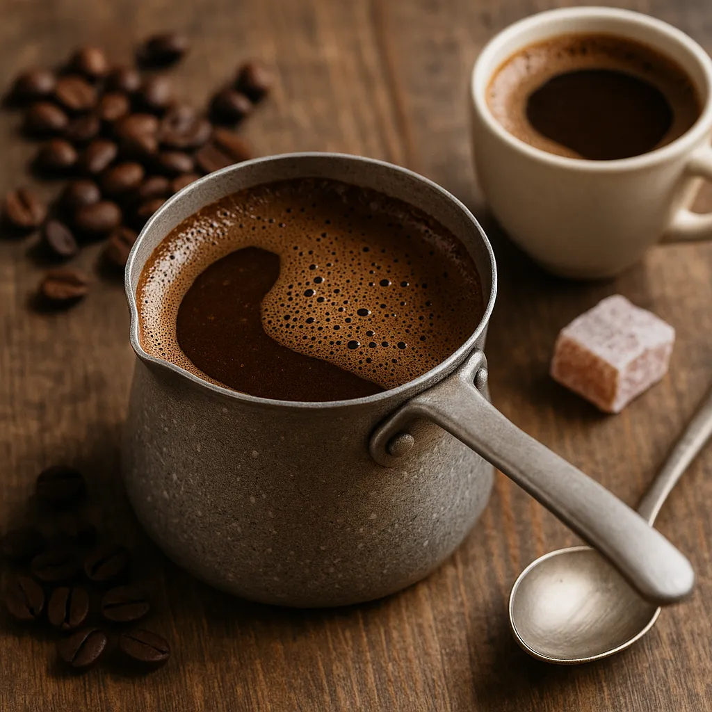 چطور قهوه ترک را روی گاز و بدون قهوهجوش درست کنیم؟