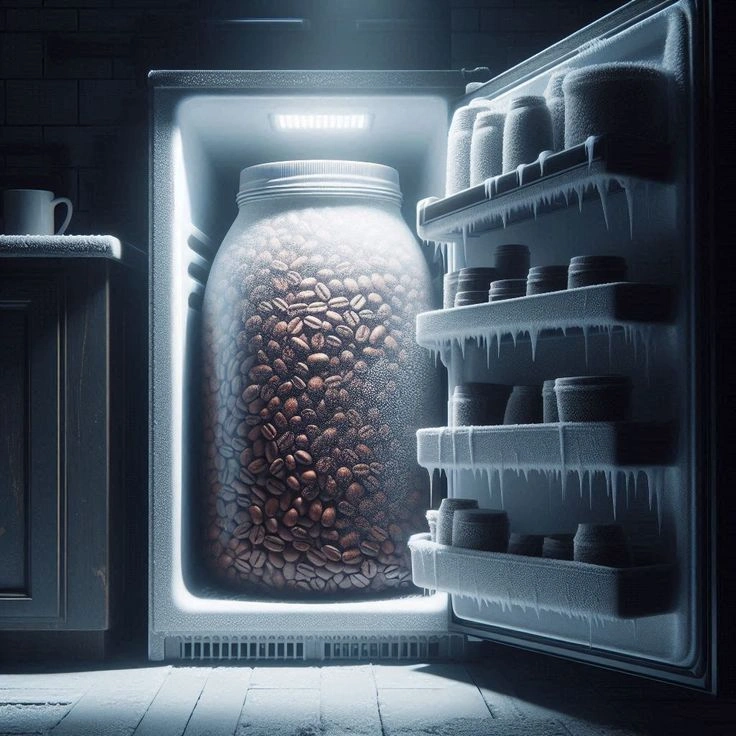 فریز کردن دان قهوه