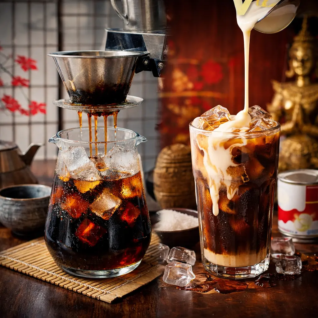 آیس کافی ژاپنی و تایلندی؛ دو رویکرد کاملاً متفاوت برای قهوه سرد حرفه‌ای